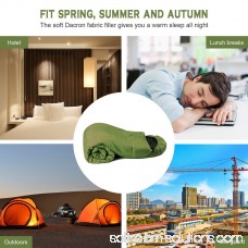 2018 New Large Single Comfortable Sleeping Bag Warm Soft Adult Waterproof Camping Hiking Sleeping Bag Beach Bed army green 570751059